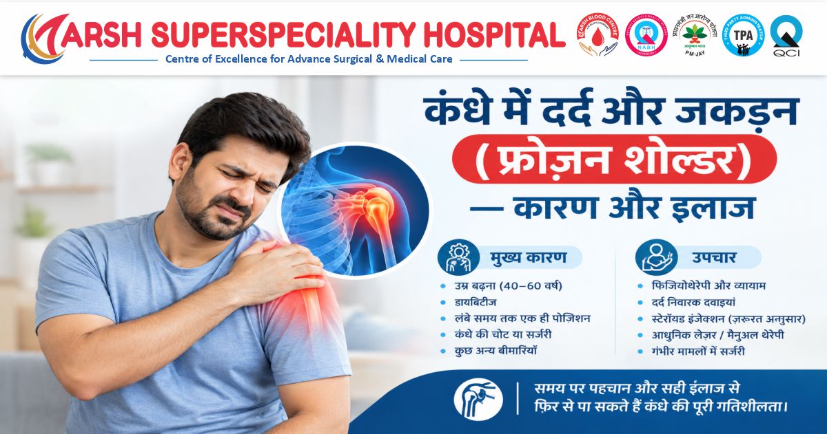 कंधे में दर्द और जकड़न (फ्रोज़न शोल्डर) — कारण और इलाज